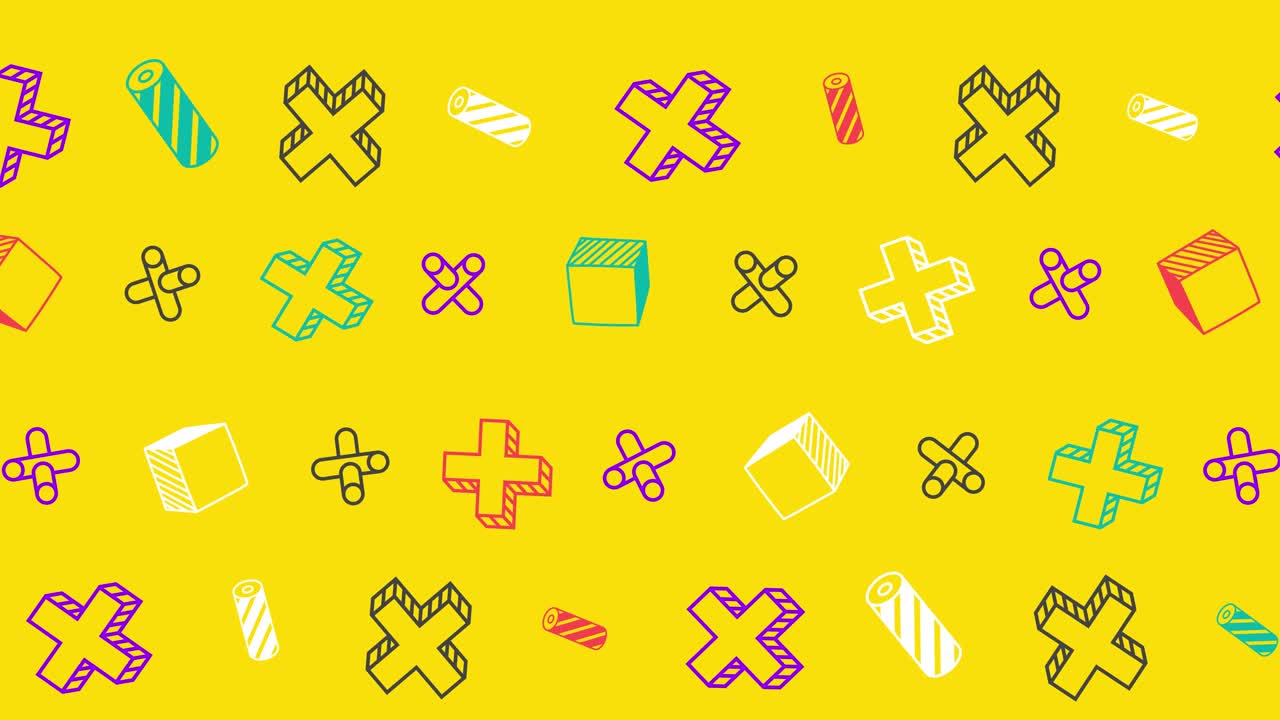 el diseño de memphis abstracto fondo animado