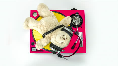 el dj del oso de peluche
