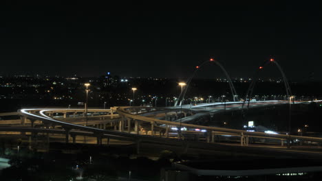 this is a time lapse of the margaret mcdermott bridge in dallas, tx