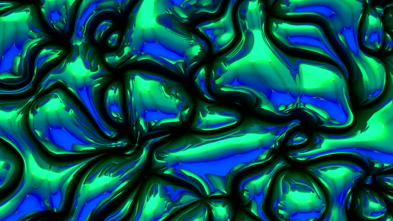 fondo holográfico abstracto en bucle 3d. superficie ondulada con ondas y burbujas. textura vibrante de moda, textil de moda, diseño gráfico, textura metálica animada.