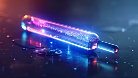 futuristic glowing tube
