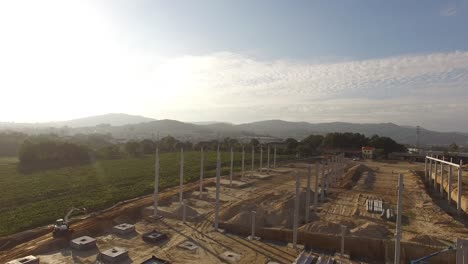 vista aérea del edificio en construcción