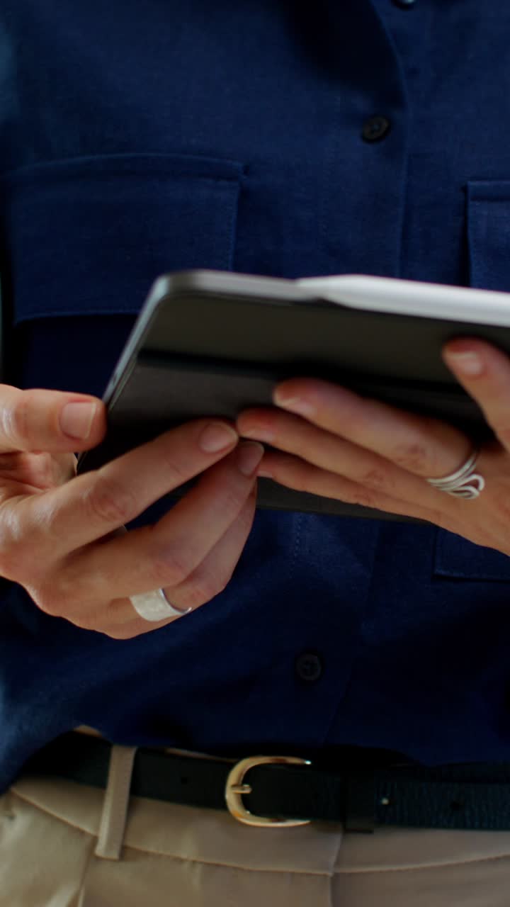 Woman using a tablet