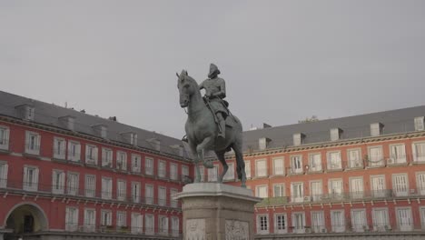 Equestrian Statue in Plaza Mayor, Madrid