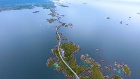 atlantic ocean road aerial footage norway