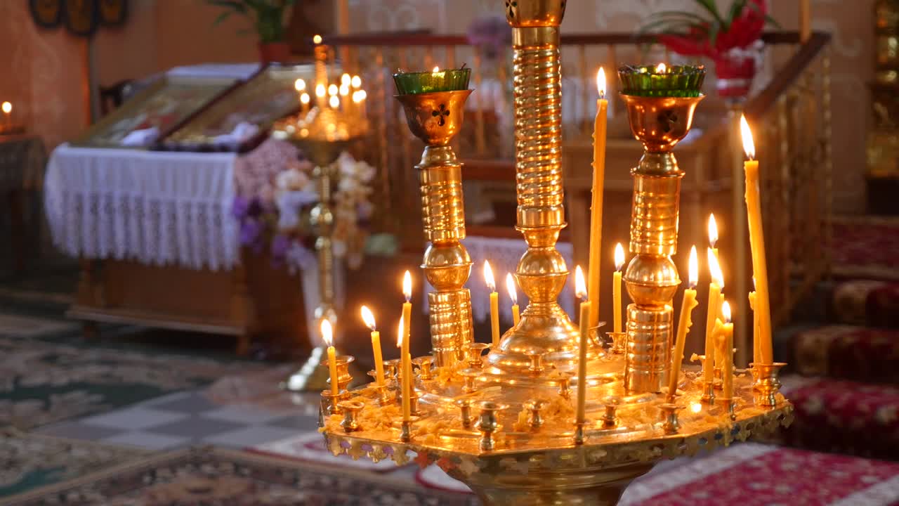 church. Orthodox Church. Christianity. church lighted candles. icon. religion