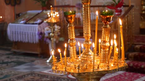 church. orthodox church. christianity. church lighted candles. icon. religion