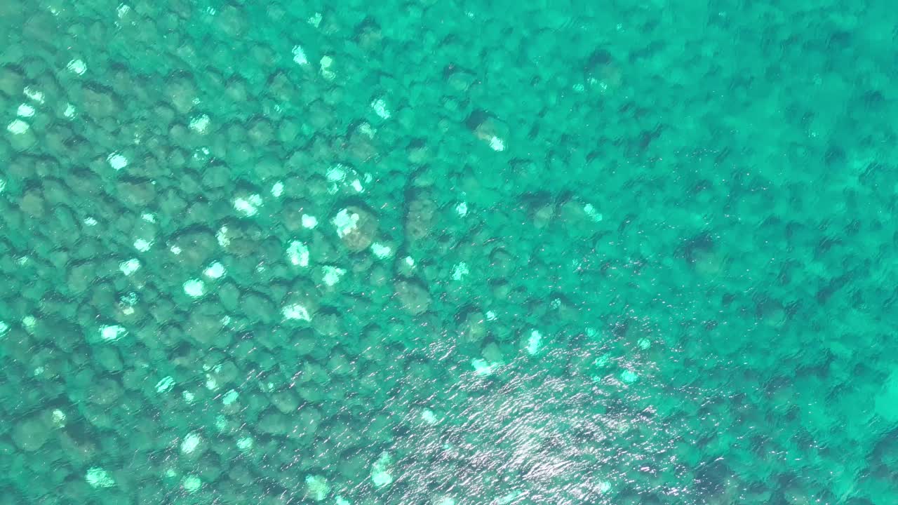 Mauritius - Flic en flac - Bassin Vert - Top down view on the beach in front of the waterfall