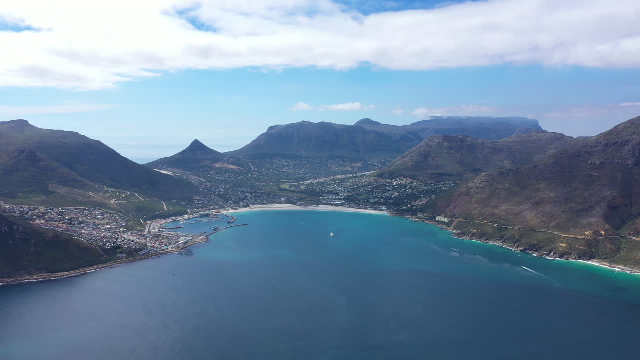 남아프리카 해안 도시 공중 촬영 니 데이