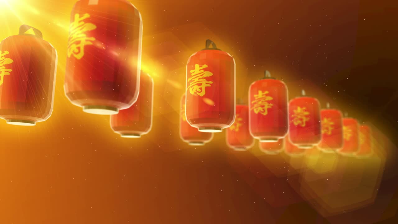 animación de bucle de festival de linterna de luz brillante japonesa