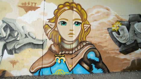 una foto panorámica del arte callejero renacentista