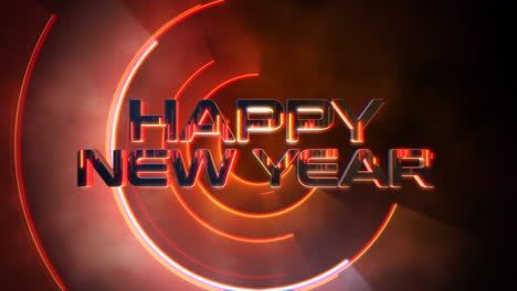 Animation-text-Happy-New-Year-and-motion-red-abstract-lines-abstract-holiday-background