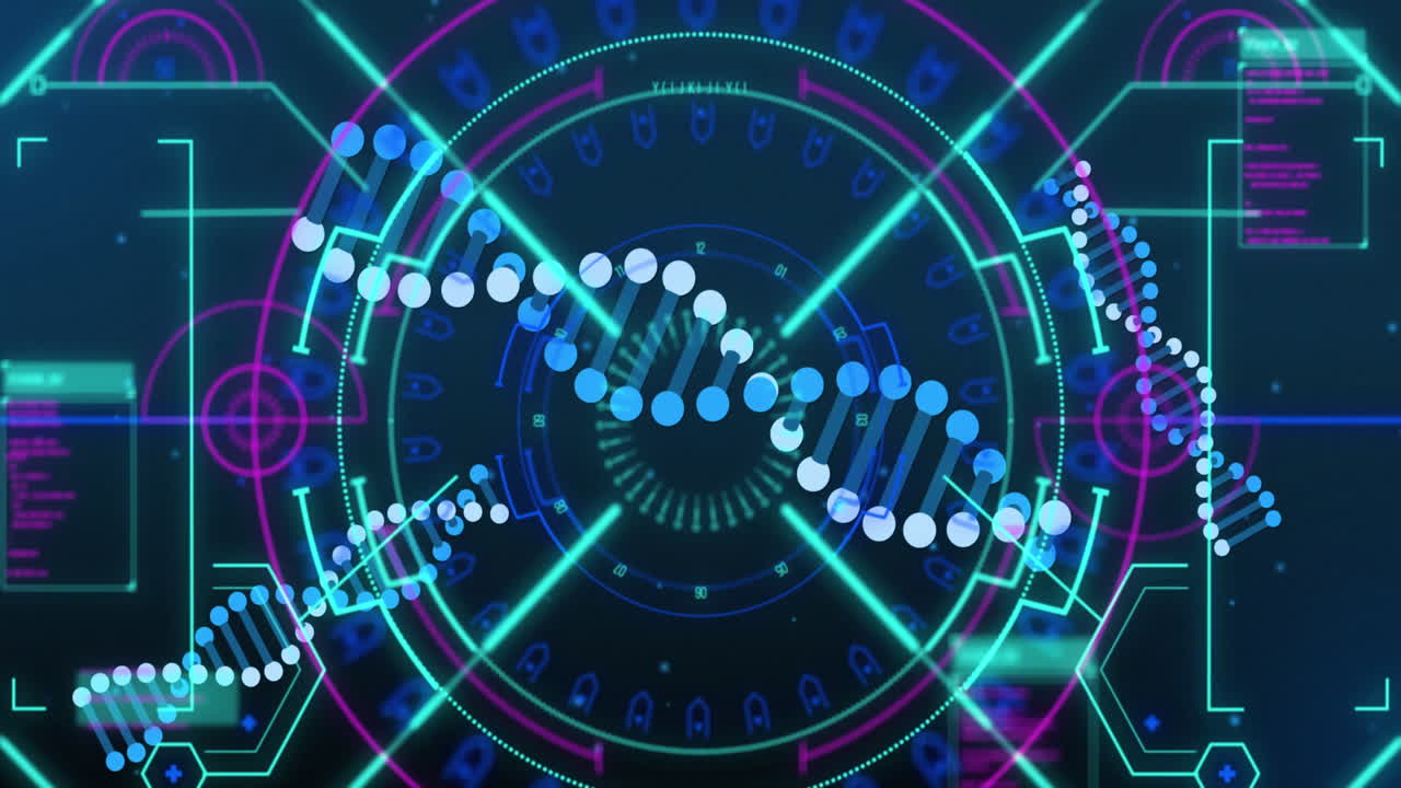 dna 가닥 위의 스 ⁇  스캐닝의 애니메이션