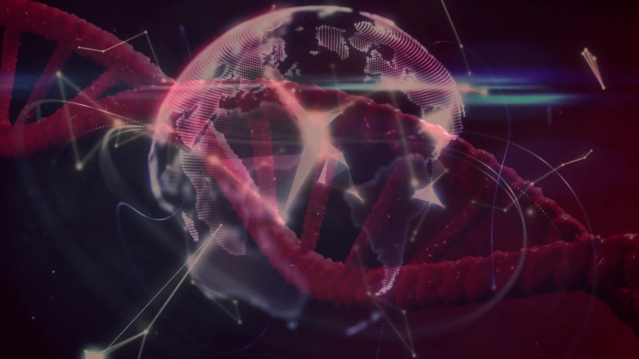 Rotating DNA Helix with Global Network and Abstract Plexus