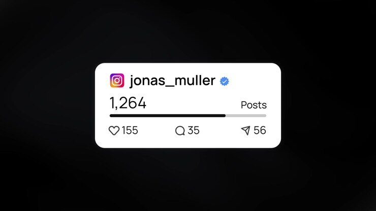 Social Media Profile Interface Showing Rapidly Increasing Post Count