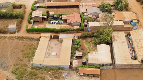 aerial view of rural kenya- loitokitok sub urbs of nairobi, kenya