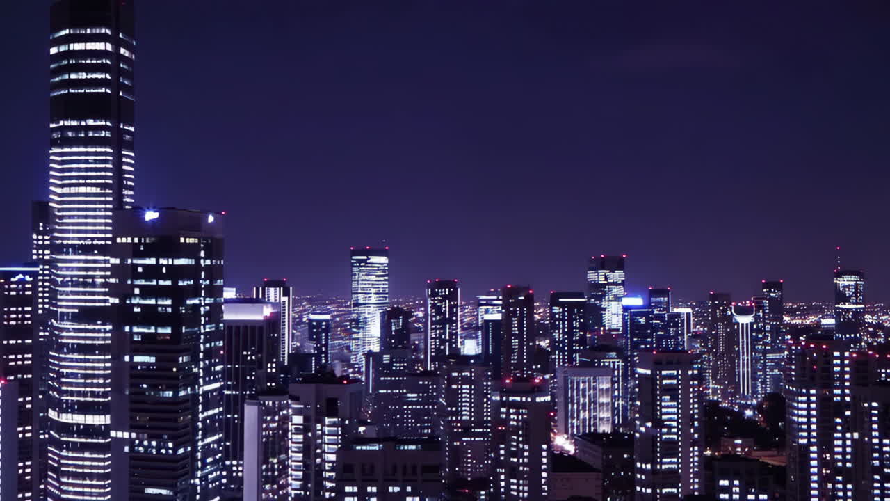 horizonte nocturno de la ciudad