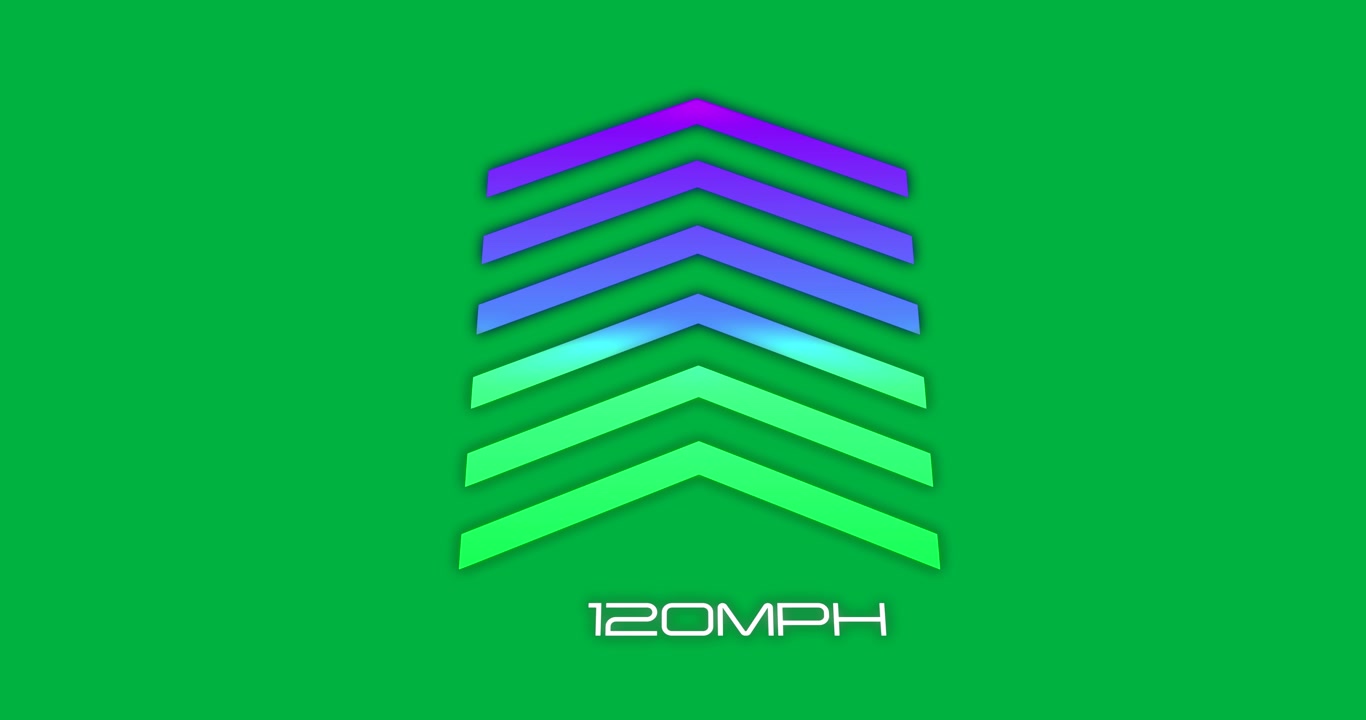 Animation of car speedometer on transparent background