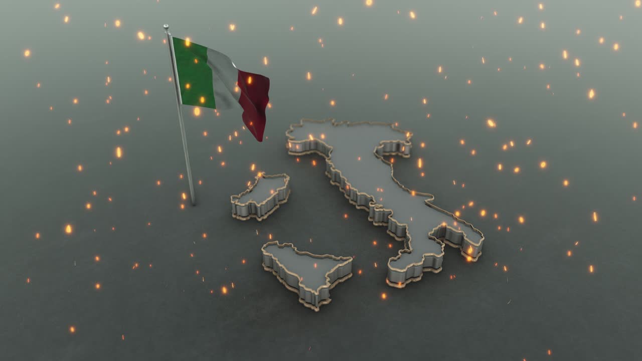 이탈리아 지도 배경 4k