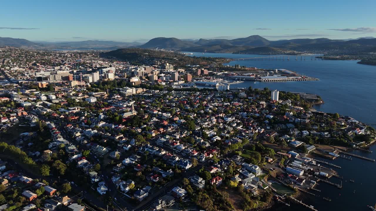 Aerial View of Hobart, Tasmania