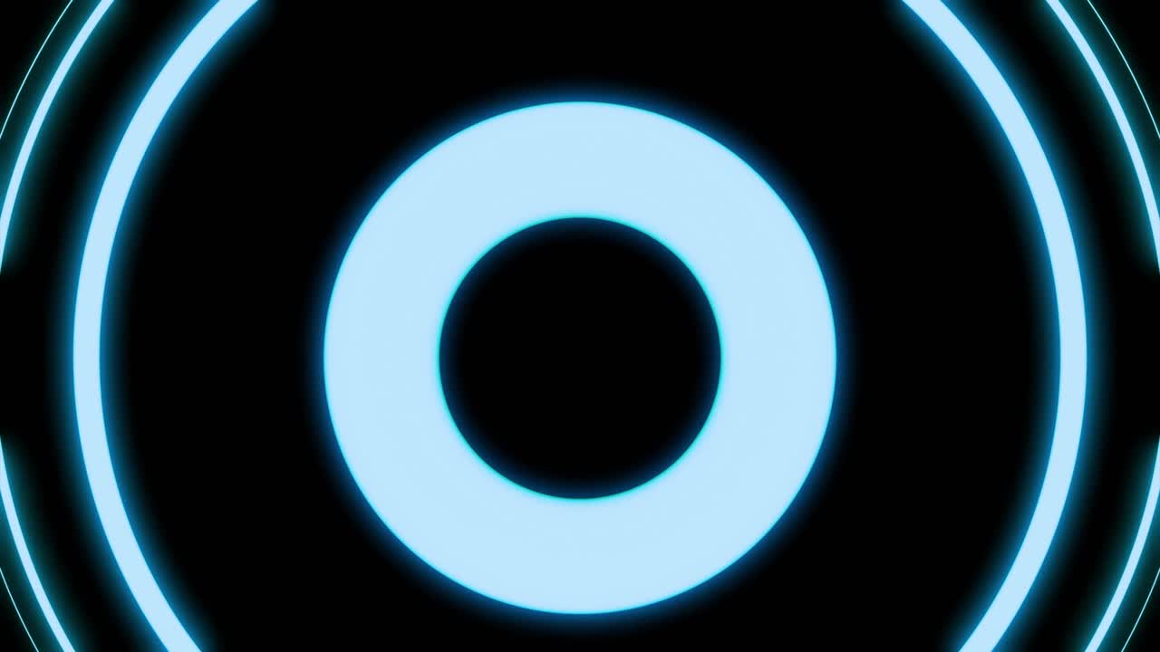 círculos brillantes abstractos sobre un fondo negro