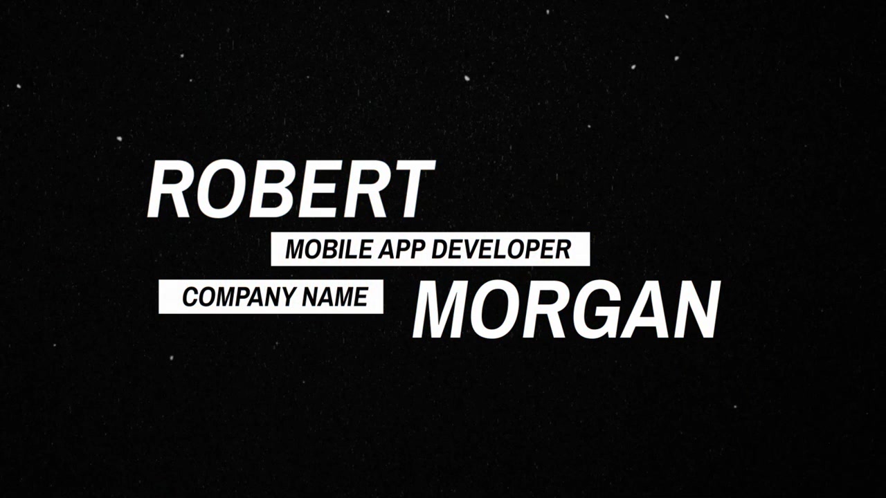 Professional Lower Third Graphic with Glitch Effect