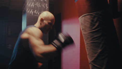 sesión de entrenamiento de boxeo