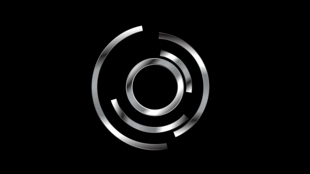 금속 로딩 대기 로고 비디오 애니메이션