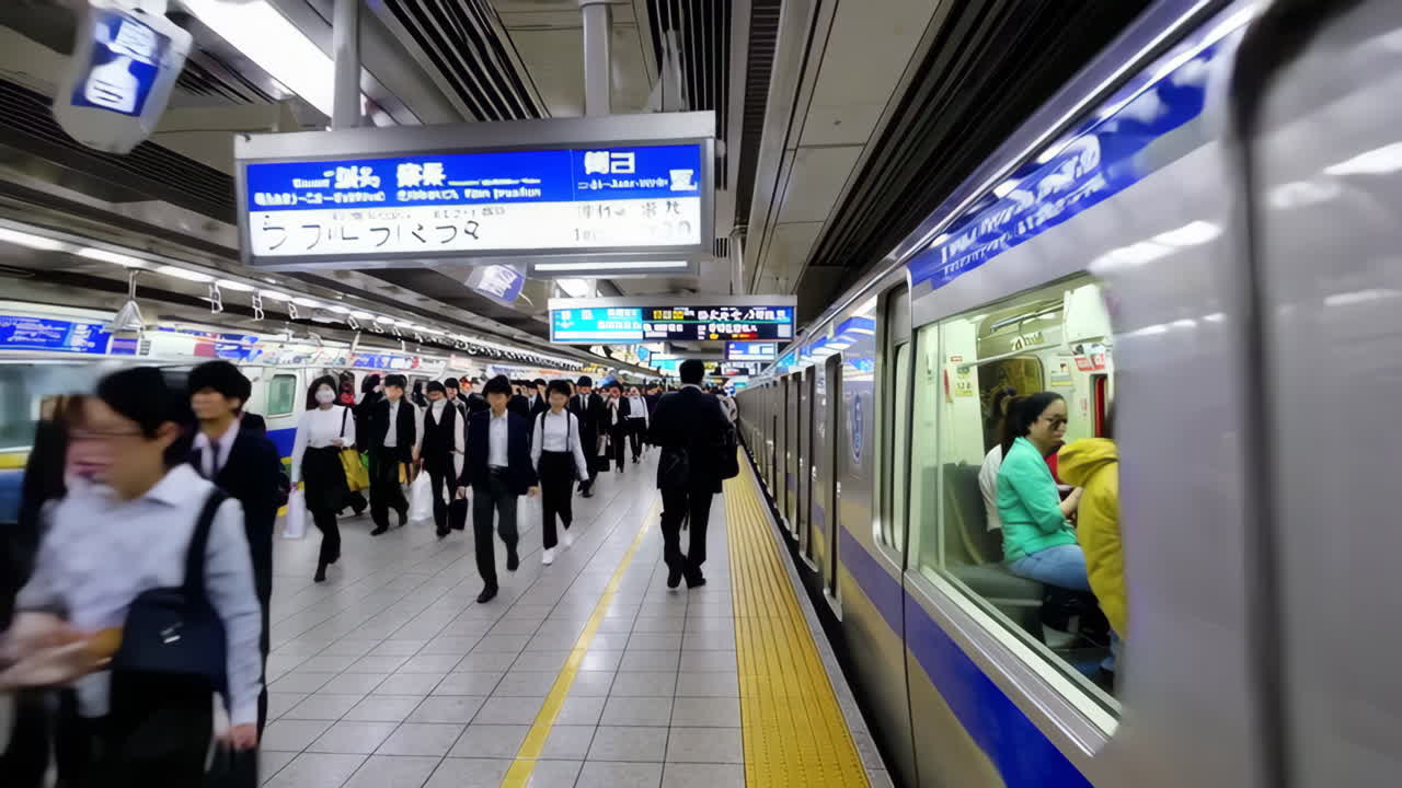 Busy Tokyo Subway Station