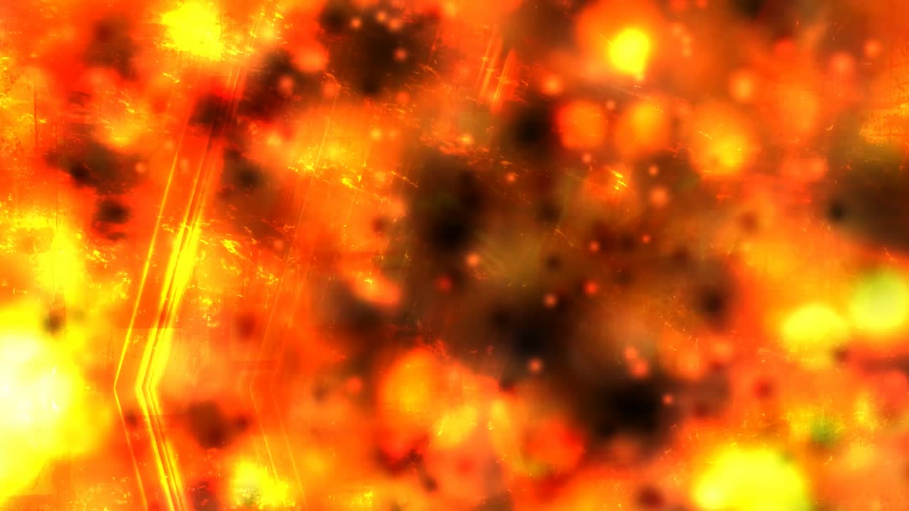 cenizas rojas que caen con partículas de humo negro que se elevan - animación de fondo de movimiento de bucle sin costuras de 4k