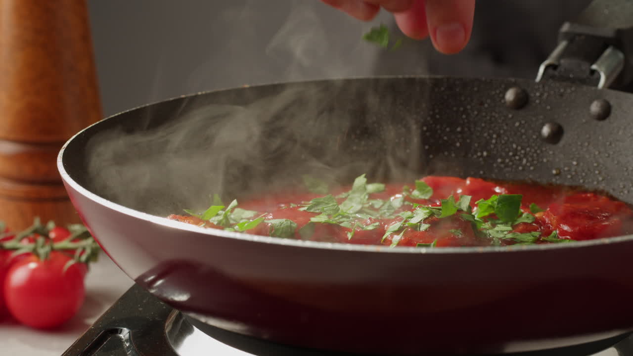 Preparing a Red Sauce Dish