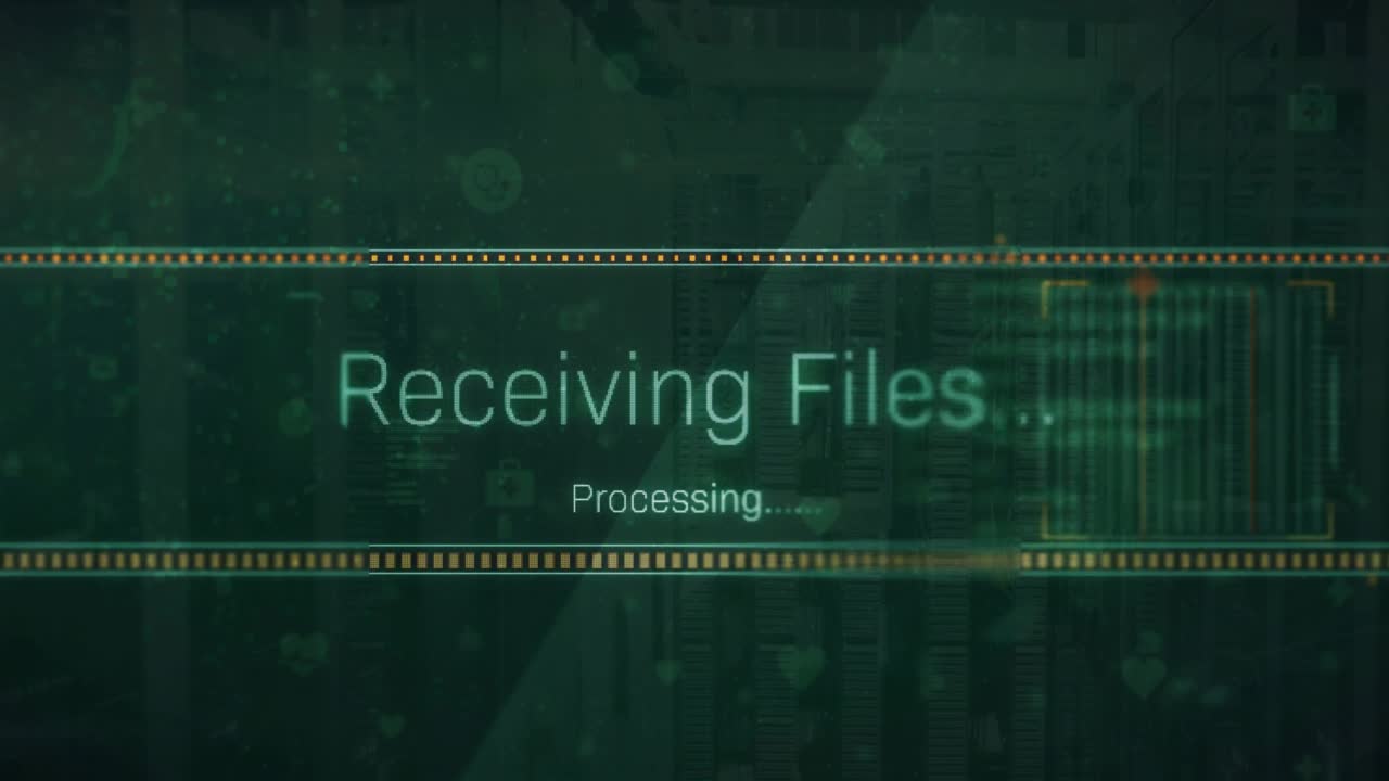 Animation of text and data processing over computer servers