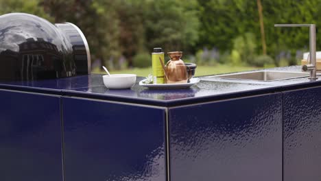 kettle on outside kitchen surface