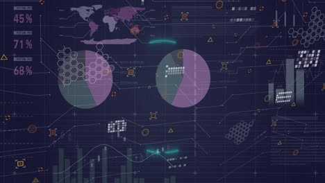 Animation-of-financial-data-processing-over-network-of-connections