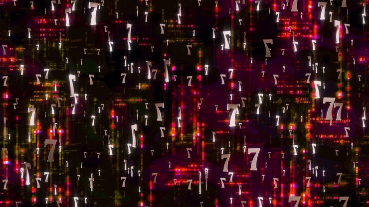 Number 7 Background Techno LOOP TILE