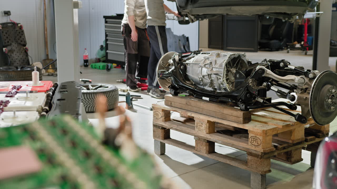 워크에서 자동차 수리