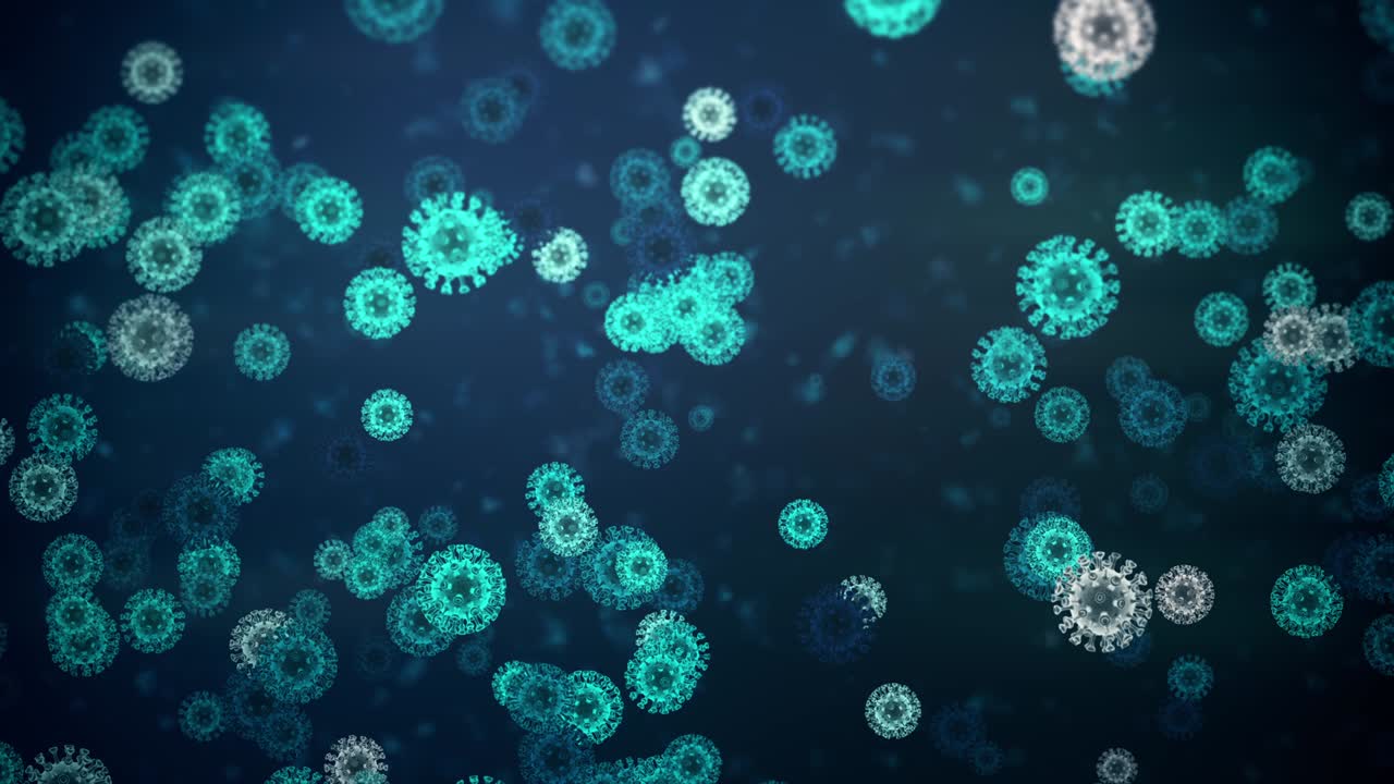 Animation of coronavirus covid19 3D background loop
