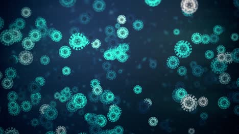 animación del coronavirus covid19 bucle de fondo en 3d