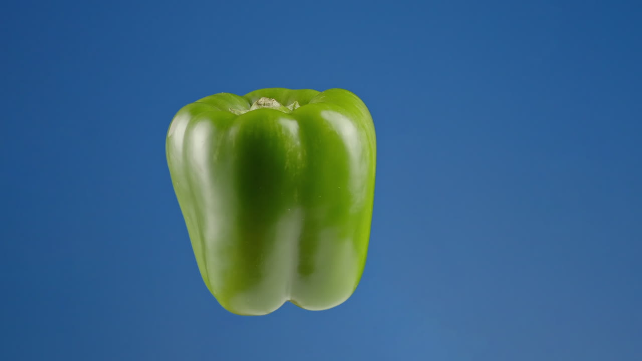 Colorful bell pepper spin