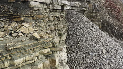 aerial of a quarry in switzerland