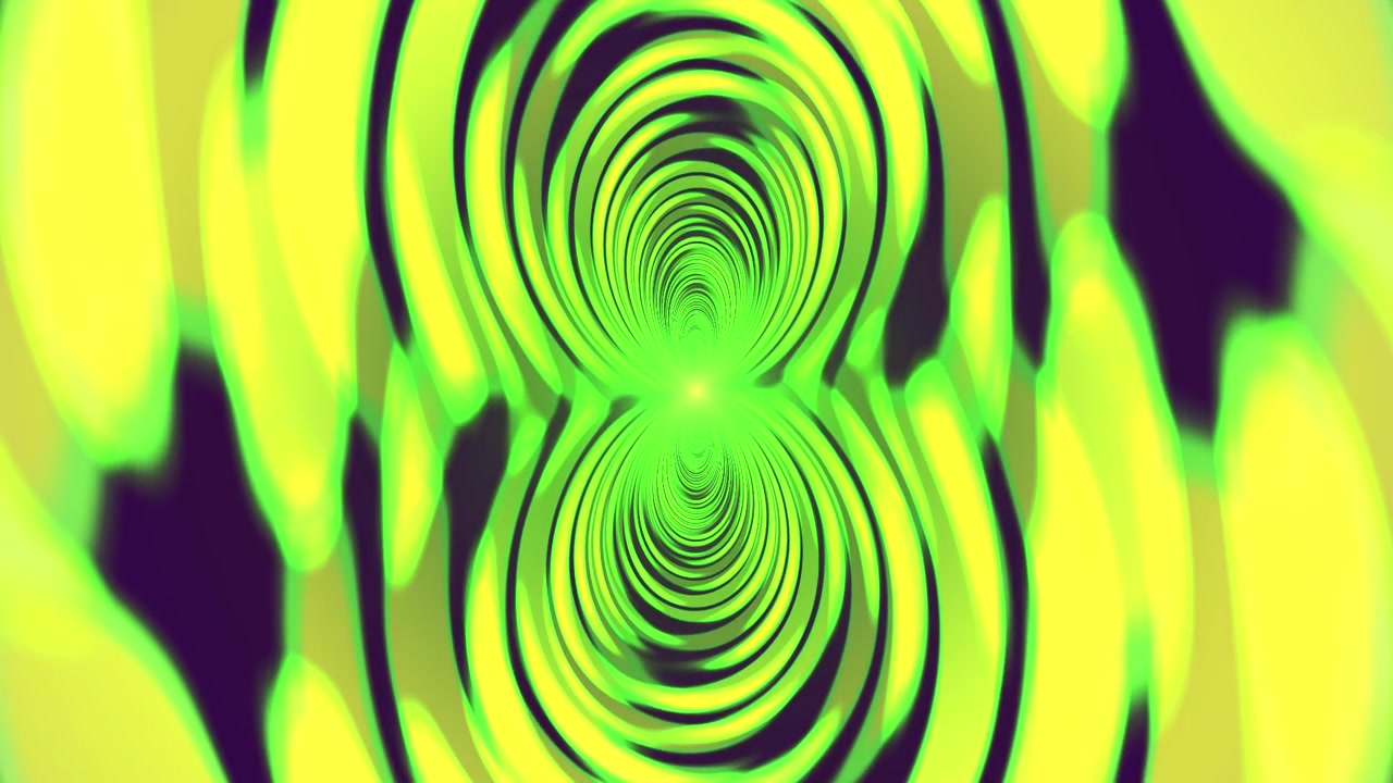 Abstract Green and Black Swirling Tunnel Animation