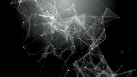 black white plexus with dots, lines, triangles.