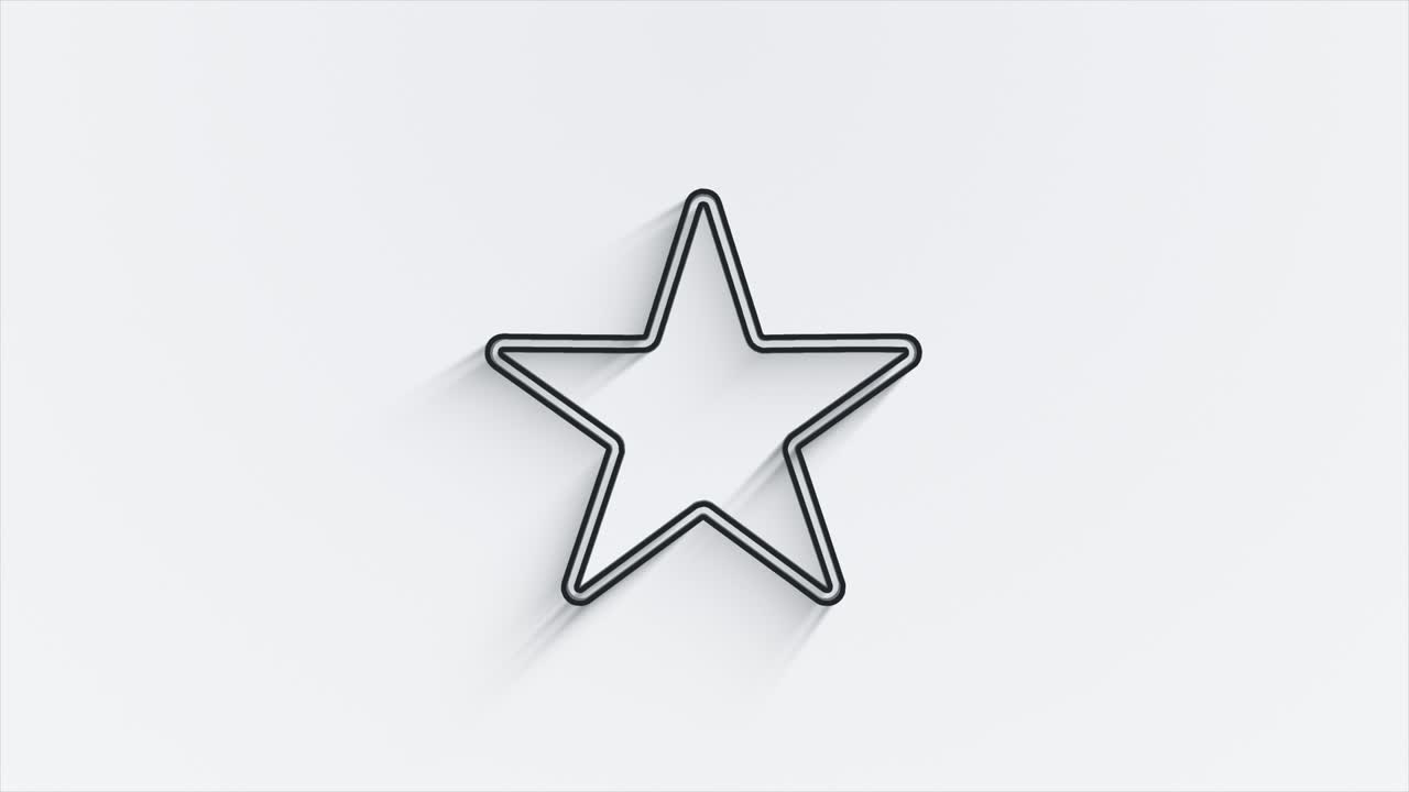 diseño de icono de sombra de línea de medios sociales aislado en fondo blanco. icono web de esquema. gráficos en movimiento.