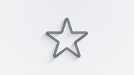 social media line shadow icon design isolated on white background. outline web icon. motion graphics.