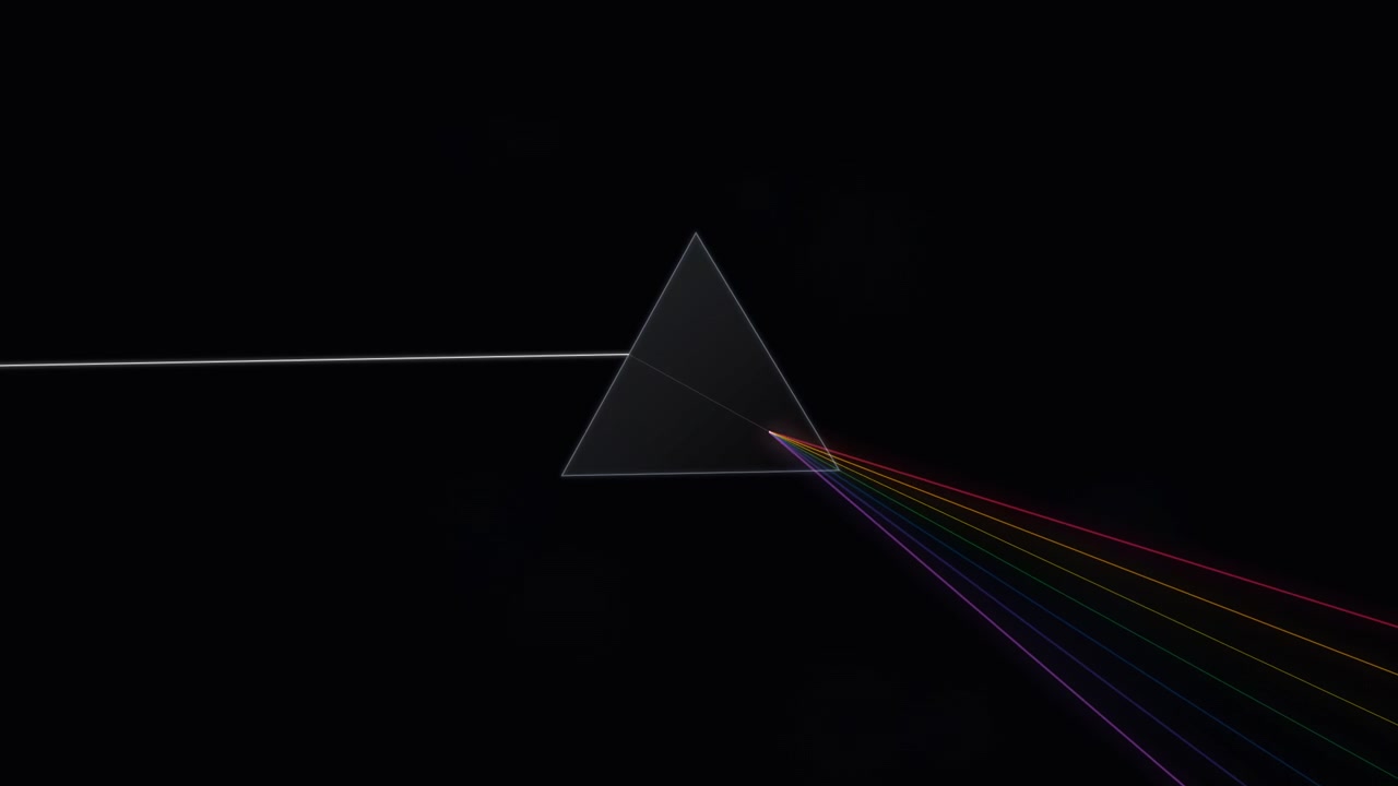 White Light Beam Refracting Through a Glass Prism