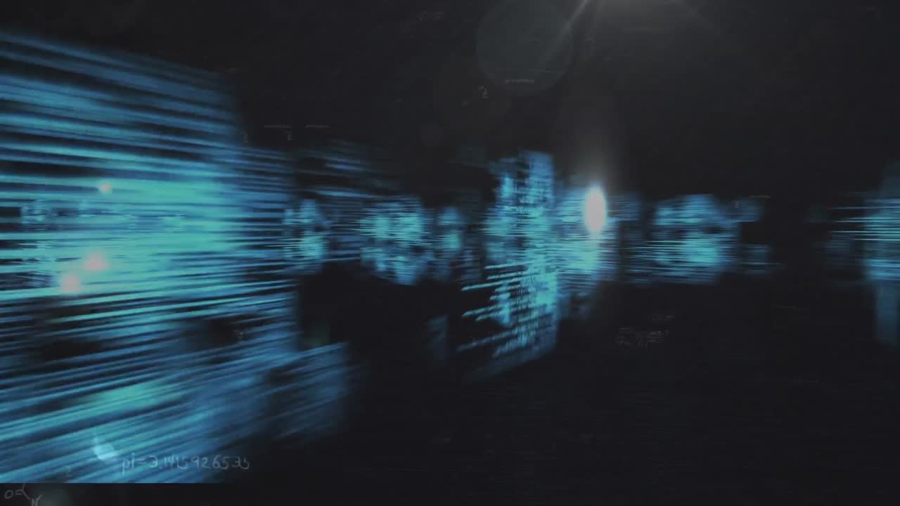 Animation of molecules and medical data processing on screens