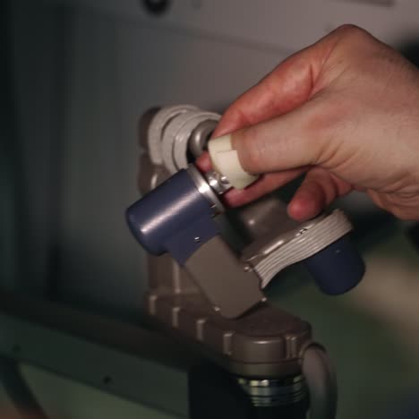 remote treatment of patient. doctor performs minimally invasive surgeon, using robotic device