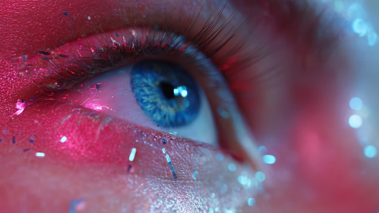 крупный план голубого глаза