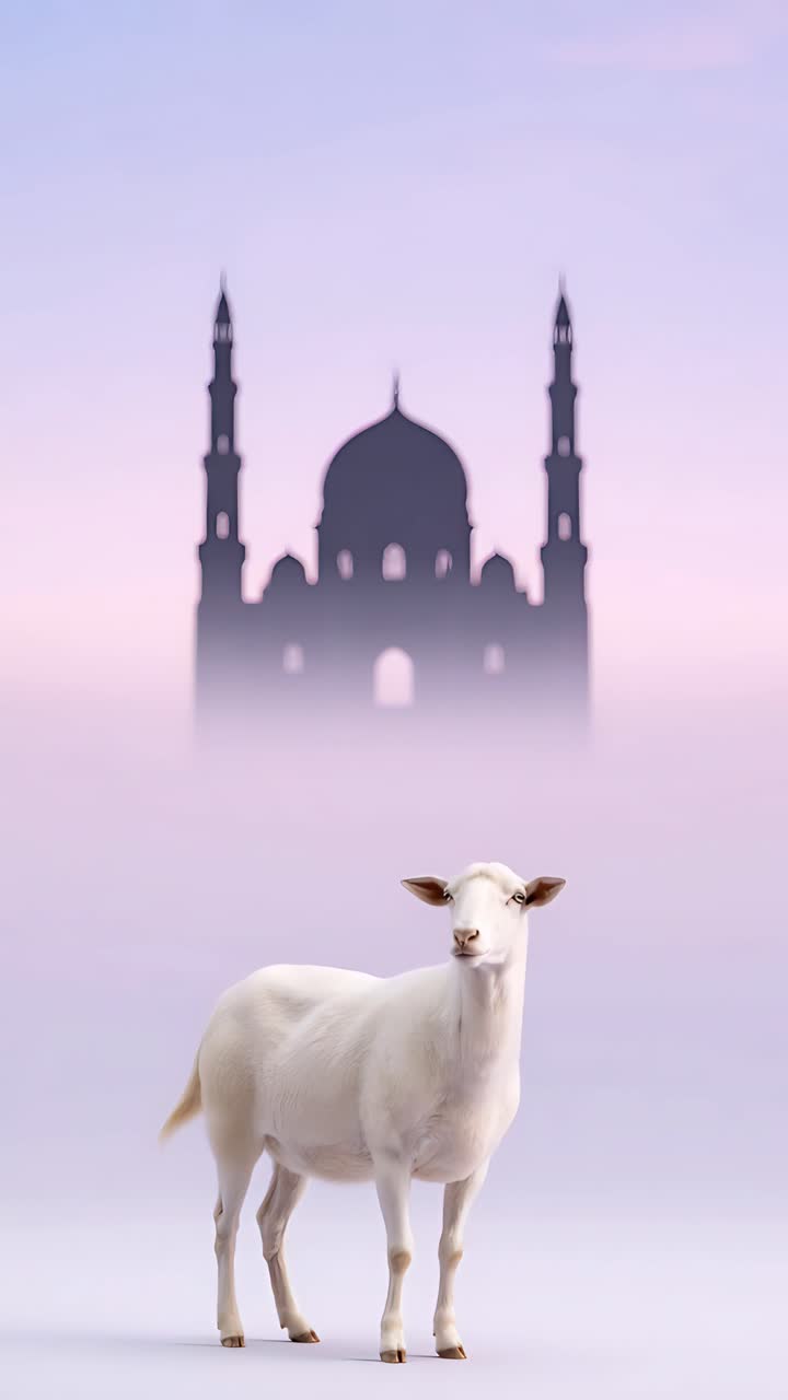 Mesquita Eid al-Adha Fundo Islâmico 4K.
