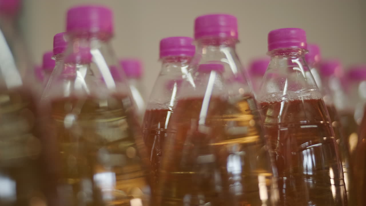 Plastic Bottles on a Production Line